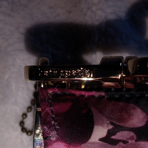 Kate Spade Black and Purple Floral Clutch - Picture 3 of 4